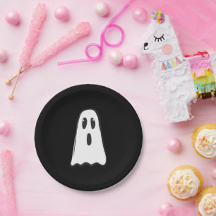 BOO! Griezige Cute Geest Halloween Kostuum Feest Papieren Bordje