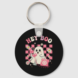 Boo Groovy Schattig Geest Grappig Halloween Vrouwe Sleutelhanger