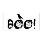 Boo Grungy tekst met zwarte kraai Rubberstempel (Afrduk)