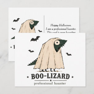Boo Hagedis Baardagaam Halloween Geest Kunst Briefkaart