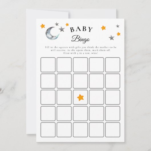 Boo Halloween Baby shower Baby Bingo Game Kaart (Voorkant)