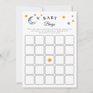 Boo Halloween Baby shower Baby Bingo Game Kaart