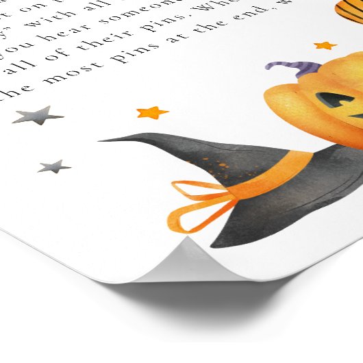 Boo Halloween Baby shower Don't Say Baby spel Poster (Hoek)