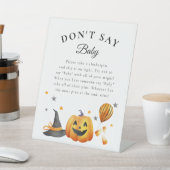 Boo Halloween Baby shower Don't Say Baby spel Reclamebord Met Voetstuk (Insitu)