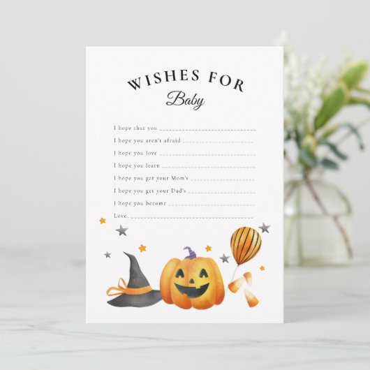 Boo Halloween Baby shower wensen voor Baby Kaart (Staand voorkant)