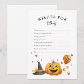 Boo Halloween Baby shower wensen voor Baby Kaart (Voorkant / Achterkant)