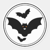 Boo. Halloween Bats Sticker (Voorkant)