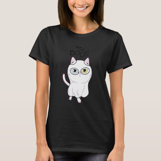 Boo Halloween Cat Costume Boo Cat Idea T-shirt (Voorkant)