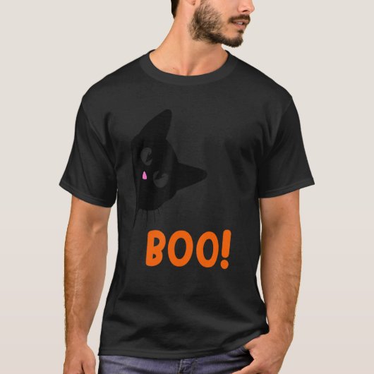 Boo Halloween Cat Costume Halloween Black Cat Todd T-shirt (Voorkant)