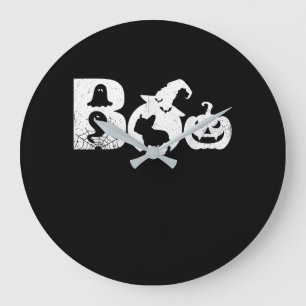 Boo Halloween Costume Bulldog Pumpkin & Witch Pet Grote Klok