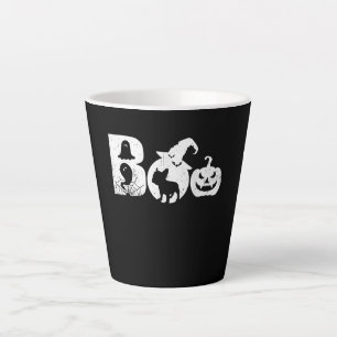 Boo Halloween Costume Bulldog Pumpkin & Witch Pet Latte Mok