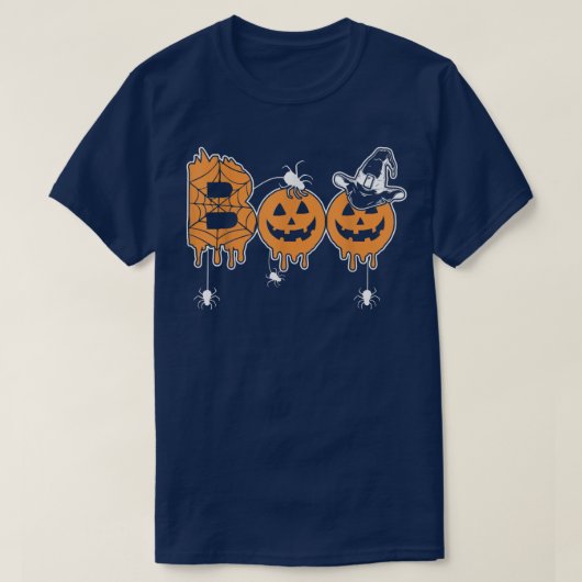 Boo Halloween Costume Spiders, Ghosts, Pumkin en W T-shirt (Design voorkant)