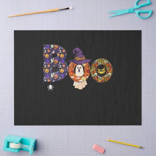 Boo Halloween Costume Spiders, Ghosts, Pumkin Tissuepapier (Craft)