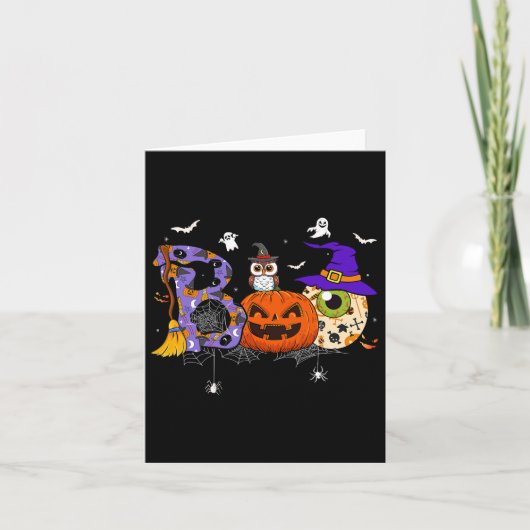 Boo Halloween Costume Spiders Kaart (Voorkant)