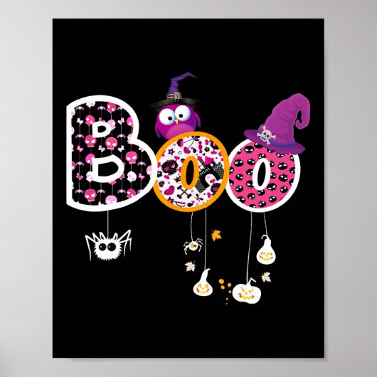 Boo Halloween Costume Spiders Poster (Voorkant)