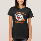 Boo Halloween Costume Spooky Caregiver T-shirt (Voorkant)