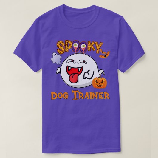 Boo Halloween Costume Spooky Dog Trainer T-shirt (Design voorkant)