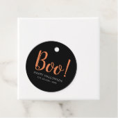 Boo Halloween Cute Black Bedankjes Labels (In situ)