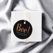 Boo Halloween Cute Black Bedankjes Labels