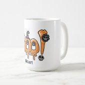 Boo Halloween cute ghost Personalized name  Koffiemok (Voorkant rechts)