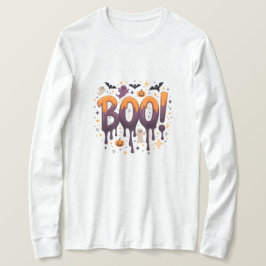 BOO Halloween druipende letters met geesten, vleer T-shirt