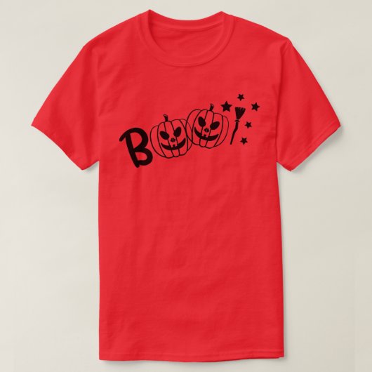 boo halloween , een spook van afkeuring , met heks t-shirt (Design voorkant)