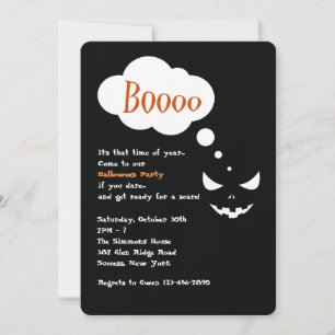 Boo Halloween Feest Uitnodiging