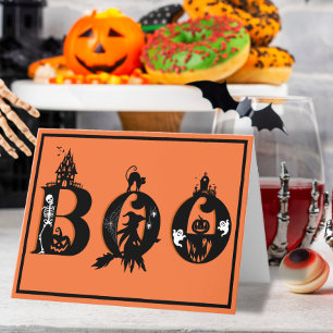 Boo Halloween Feestdagen Kaart
