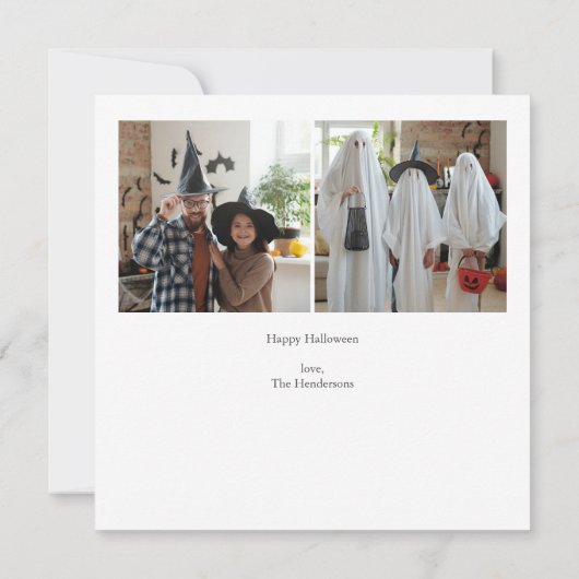 Boo Halloween-foto kaart (Achterkant)