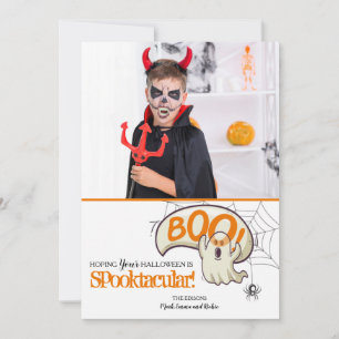 Boo Halloween Fotokaart Feestdagenkaart