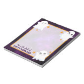 Boo Halloween Geesten Notitieblok (Linkerzijde)
