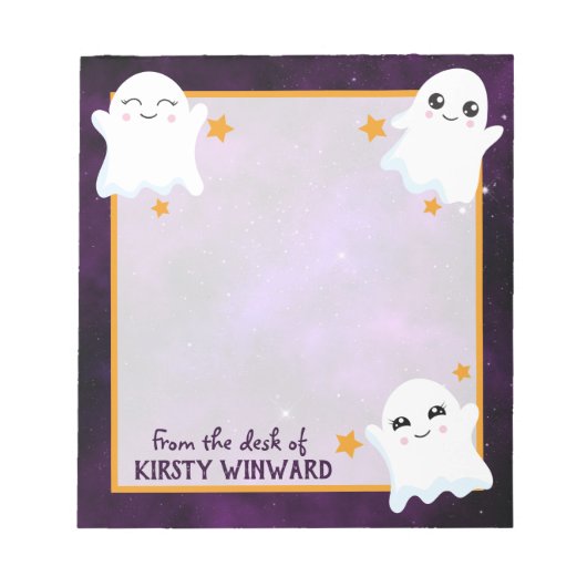Boo Halloween Geesten Notitieblok (Voorkant)