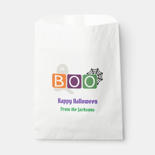 BOO Halloween Gezegden Goodie Bag Bedankzakje (Voorkant)