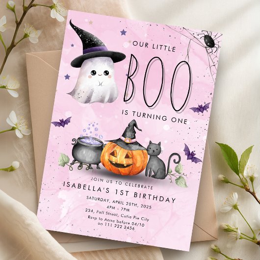Boo Halloween Ghost 1e 2e 3e 4e 5e verjaardag Kaart