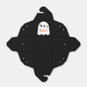 Boo. Halloween Ghost Black Favor Cadebox Bedankdoosjes (Uitgevouwen)