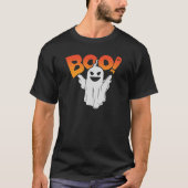 Boo Halloween Ghost-blad T-shirt (Voorkant)