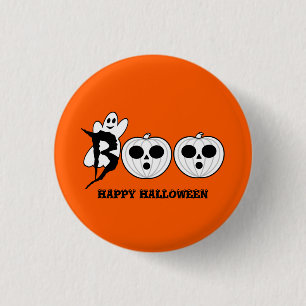 BOO! Halloween Ghost Button Badge