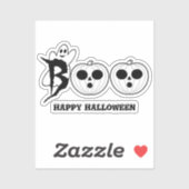 BOO! Halloween Ghost Custom-Cut vinylsticker Sticker (Vel)