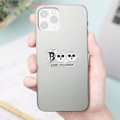 BOO! Halloween Ghost Custom-Cut vinylsticker Sticker (Telefoon)