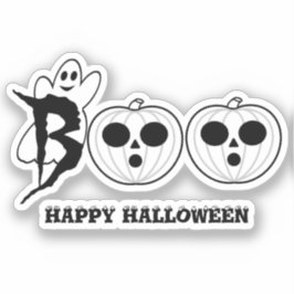 BOO! Halloween Ghost Custom-Cut vinylsticker Sticker