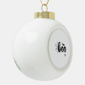 Boo Halloween Ghost Cute Halloween Family Matching Keramische Bal Ornament (Links)