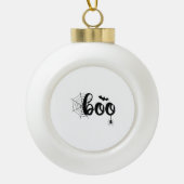Boo Halloween Ghost Cute Halloween Family Matching Keramische Bal Ornament (Voorkant)