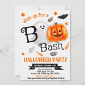 Boo. Halloween Ghost Cute Spooktacular Pumpkin Kaart (Voorkant)