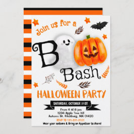 Boo. Halloween Ghost Cute Spooktacular Pumpkin Kaart