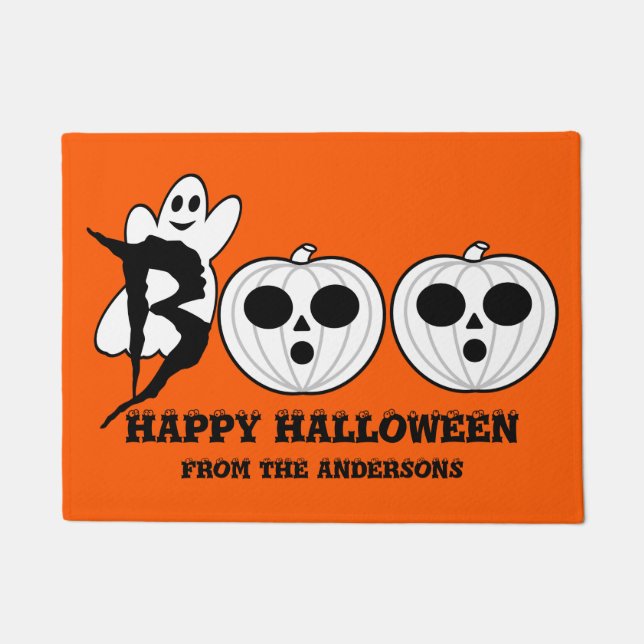 BOO! Halloween Ghost Doormat Deurmat (Voorkant)