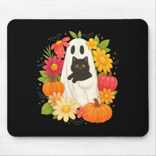  Boo Halloween Ghost Floral Black Cat Groov Muismat