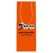 BOO! Halloween Ghost Gift Bag Wijn Cadeautas (Achterkant)