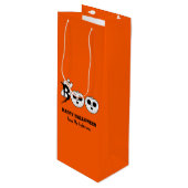 BOO! Halloween Ghost Gift Bag Wijn Cadeautas (Voorkant Gekanteld)