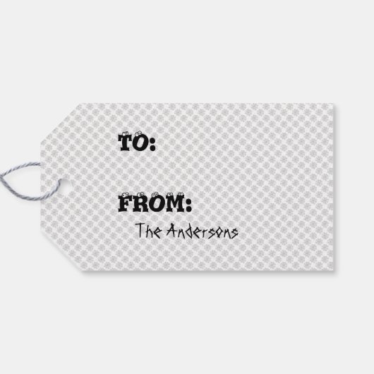 Boo. Halloween Ghost Gift Label Cadeaulabel (Achterkant Horizontaal)