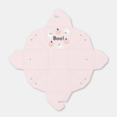 Boo Halloween Ghost Girl en Pumpkin Cute Pink Bedankdoosjes (Uitgevouwen)